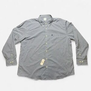 NWT Brooks Brothers Regular Fit Blue Checkered Button Up Size XXL